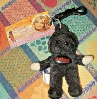 Britney Spears Plush Black Bear Clip - On Pal; Trend Nwt Vintage