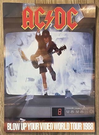Ac/dc Blow Up Your Video World Tour 1988 Programme (uk Post)