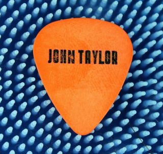Duran Duran // John Taylor Concert Tour Guitar Pick // Orange/black