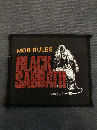 Vintage Black Sabbath Mob Rules Patch Dio Iommi Not Ozzy Osbourne Iron Maiden
