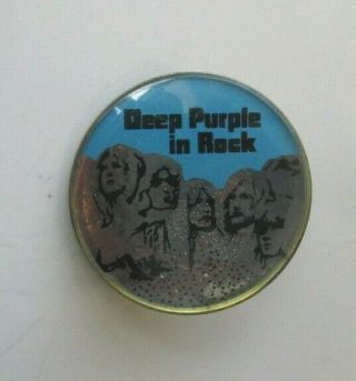 Deep Purple In Rock Old Metal Pin Badge From The 1980 