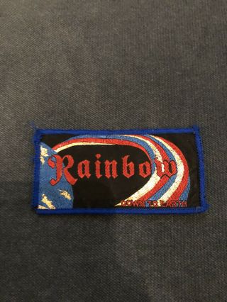 Vintage Rainbow Patch Down To Earth Blackmore Not Dio Deep Purple