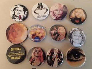 Blondie Debbie Harry 12 Round Prismatic Badges Vintage Rare