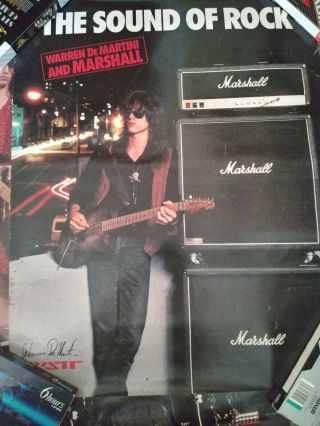 Warren Demartini Rare Marshall Amp Promo Poster Vintage Ratt