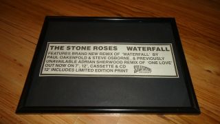 The Stone Roses Waterfall - Framed Advert
