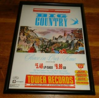 Big Country Peace In Our Time - Framed Press Release Promo Poster