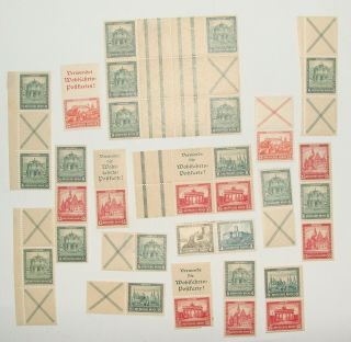 Germany 1930 Deutsches Reich Stamp Block Lot Emergency Assistance