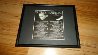 Luther Vandross 1997 Tour - Framed Press Release Promo Advert