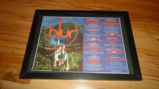 Blur 1995 Tour - Framed Promo Advert