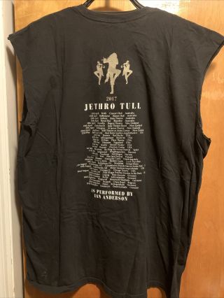 Jethro Tull Aqualung Performed By Ian Anderson 2017 Concert 2 Sided Muscle Shirt