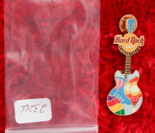 Hard Rock Cafe Pin Louisville HOT AIR BALLOON Guitar hat lapel rainbow 2