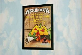Helloween Framed A4 1996 `time Of The Oath` Album Band Promo Poster