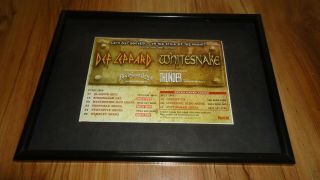 Def Leppard/whitesnake 2008 Tour - Framed Advert