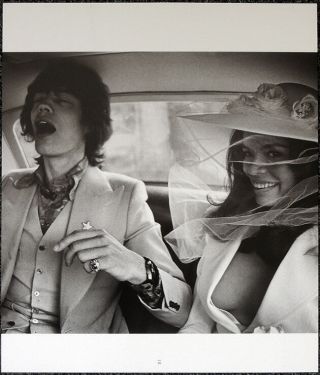 The Rolling Stones Poster Page 1971 Mick Jagger & Bianca Wedding Day.  Y33