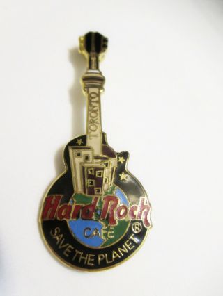 Hard Rock Cafe Hat Lapel Pin Toronto On Tower Save The Planet Guitar Canada