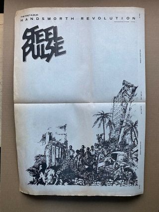 Steel Pulse Handsworth Revolution Poster Sized Music Press Double Page