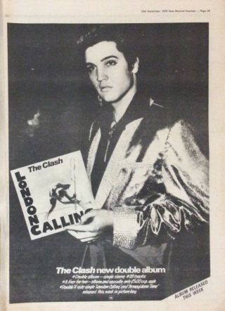 The Clash - Vintage Press Poster Advert - London Calling - 1979 - Elvis Presley
