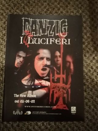 (tbebk55) Advert/poster 11x8 " Danzig - I Luciferi
