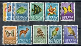 Togo Sc 461 - 72,  511 - 5,  C36 - 40 (mi 385 - 406) F - Vf Nh 1964 Native Fauna & Flora $200