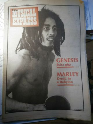 Nme.  Musical Express June 19th 1976.  Bob Marley,  Titanic Sails At Dawn,  Genesis