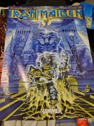 Iron Maiden 2 Sides Poster Somewhere Back In Time