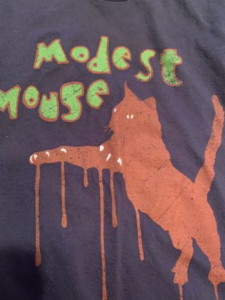 Modest Mouse Official T Shirt Cat Womens Small