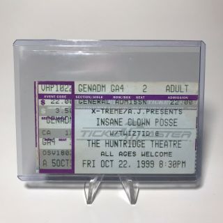 Insane Clown Posse Concert Ticket Stub Twiztid Las Vegas Vintage October 22 1999