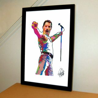 Freddie Mercury Queen Singer Piano Hard Rock Music Poster Print Wall Art 11x17