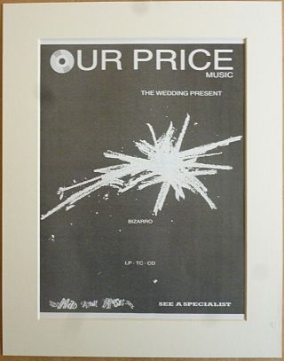 The Wedding Present Bizarro 1989 Music Press Poster Type Advert In Mount