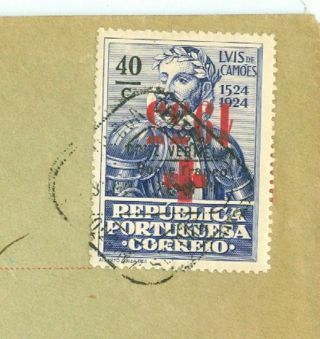 Portugal Red Cross Error Inverted Overprint Stamp On Official Cover With Letter