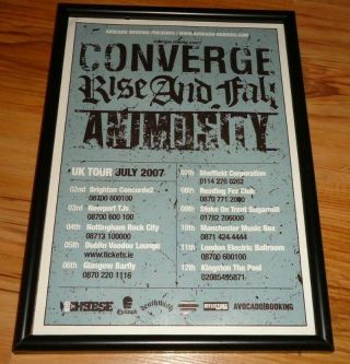 Converge 2007 Uk Tour Framed Press Release Promo Poster