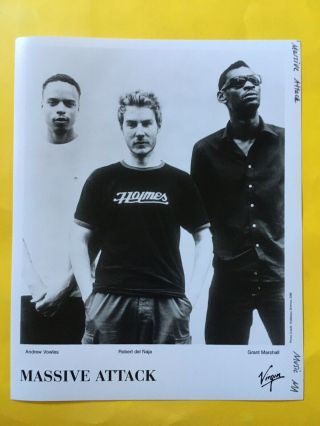 Massive Attack Press Photo 8x10”,  Grant Marshall,  Robert De Naja,  Virgin.