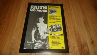 Faith No More 1990 Tour - Framed Advert