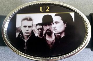 U2 Rock Epoxy Photo Music Belt Buckle