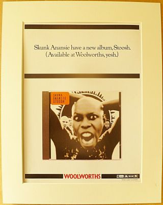 Skunk Anansie Stoosh 1996 Music Press Poster Type Advert In Mount