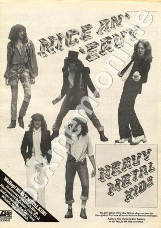 Heavy Metal Kids K50047 Uriah Heep Mm4 Lp/tour Advert 1974