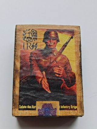 Nazi Germany Matchbox With A General,  Irss,  Swastika And The Wehrmacht Cross