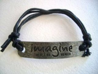 Hard Rock Cafe 2011 John Lennon Imagine,  No Hunger Metal Bracelet In Package
