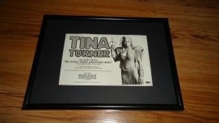 Tina Turner - Framed Press Release Promo Poster