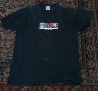 Classic Vintage Pearl Jam Concert U.  S.  Tour Shirt 1996 Xl Pre - Owned T - Shirt