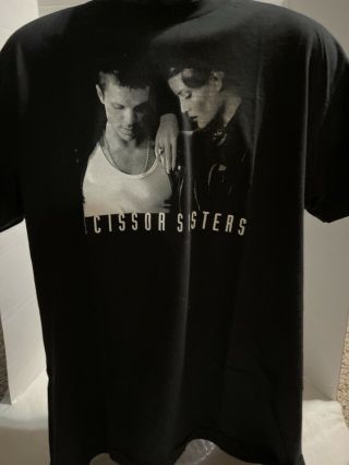 Scissor Sisters The Night Work Tour T Shirt Size Xl Black Short Sleeve