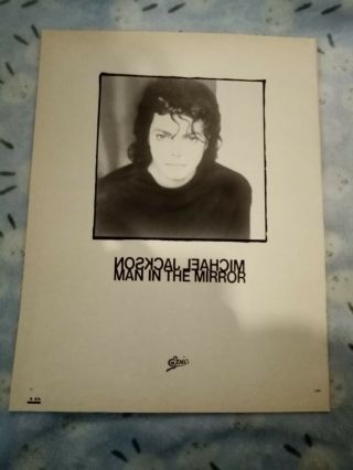 (tbebk25) Advert/poster 11x8 " Michael Jackson - Man In The Mirror.