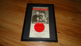 Daryl Hall & John Oates One On One - Framed Press Release Promo Advert