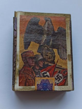 Nazi Germany Matchbox With A General,  An Officer,  An Eagle Holding A Swastika