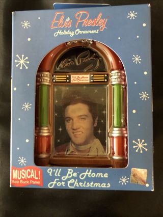 Elvis Presley Jukebox I’ll Be Home For Christmas”musical Amer Greetings Nib 2004
