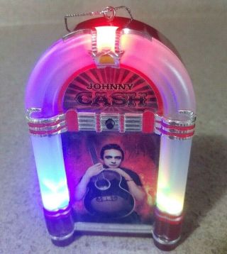 Johnny Cash Sings Ring Of Fire Jukebox Ornament Lights Up