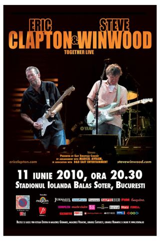 Eric Clapton & Steve Winwood European Concert Tour Poster 12x18