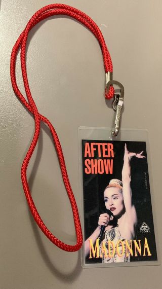 Madonna Blonde Ambition Tour Backstage Pass 1990 Vintage