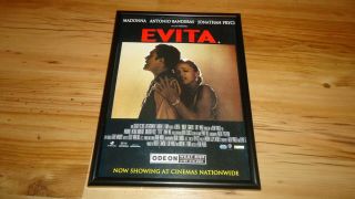 Madonna Evita - Framed Promo Advert