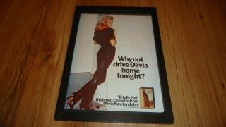 Olivia Newton John Totally Hot - 1978 Framed Advert